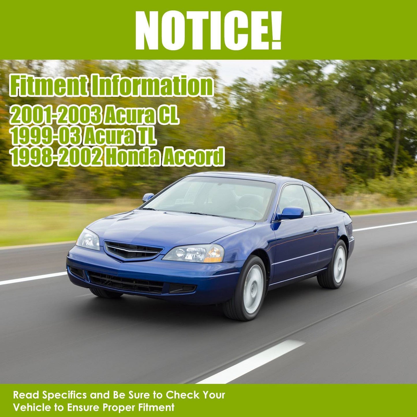 Front Spring Struts Assembly For 1998 - 2002 Honda Accord 1999 - 2003 Acura TL