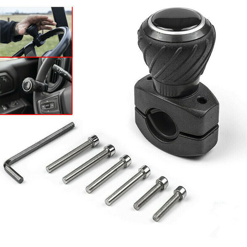 Black Power Steering Wheel Aid Car Truck Lorry Handle Assister Knob Spinner Ball