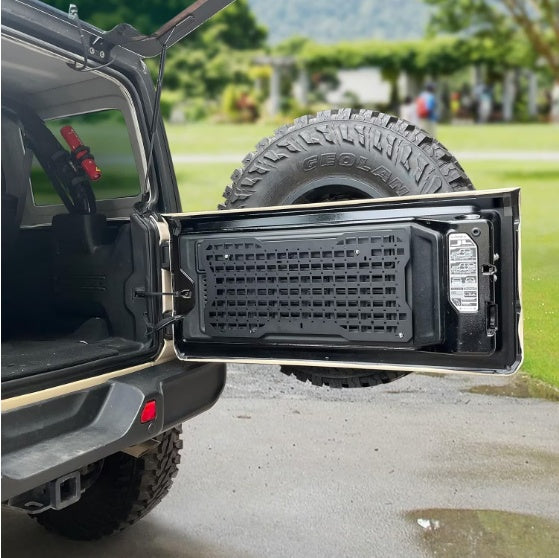 Panneau tactique de hayon pour kit d'outils de hayon Wrangler, supports de rangement compatibles avec Wrangler 2007-2022 JK JKU 2018-2022 JL JLU