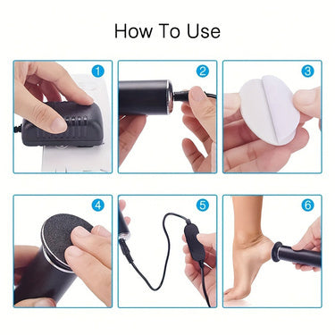 Electric Foot Protection Machine, 60 Pieces Of Sandpaper, Adjustable Speed To Change Sandpaper, Foot Care For Men, Women And Barefoot Walkers, Remove Dead Skin And Calluses On The Soles Of The Feet