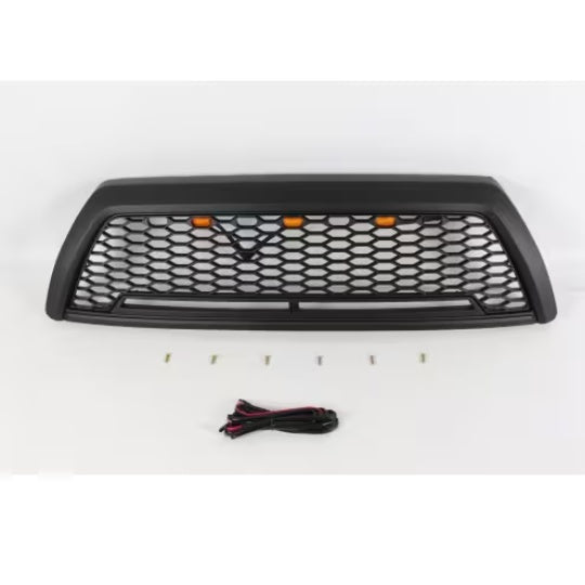 Black Front Grille Fits For 4 Runner 2006-2009 Honeycomb Grill With Light