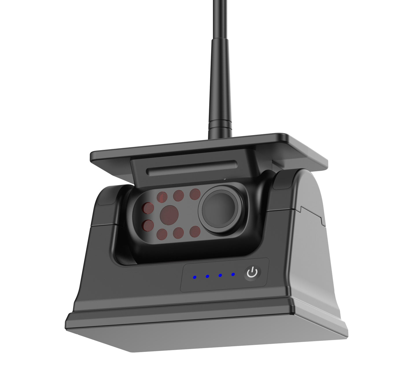 Caméra de charge solaire sans fil, système de surveillance d'image inversée avec aspiration magnétique