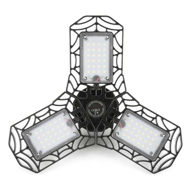 360 Degrees 40W 60W Triple Garage Light Glow Deformable Light Indoor Garage Light Premium 6000 Lumens LED Light