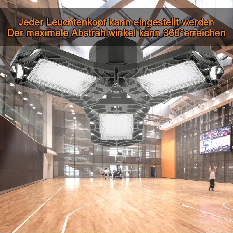 360 Degrees 40W 60W Triple Garage Light Glow Deformable Light Indoor Garage Light Premium 6000 Lumens LED Light