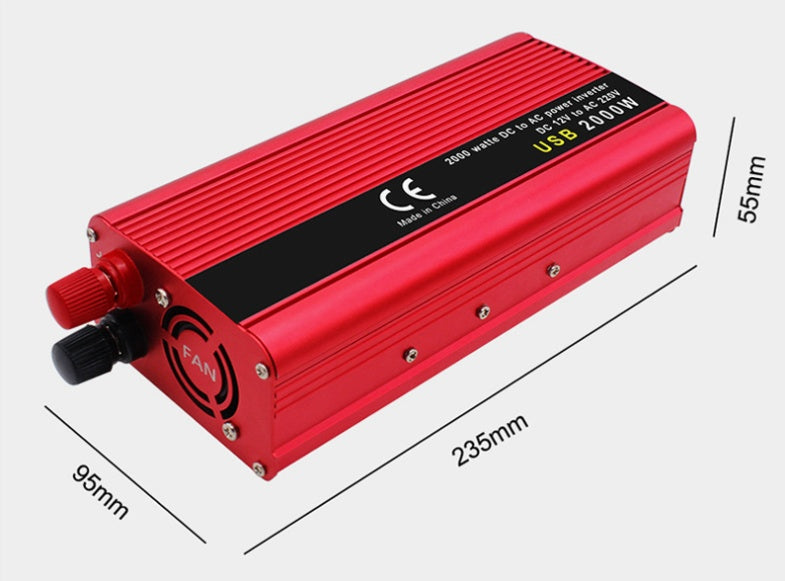 Sine Wave Inverter Dual Usb 2000W Power Converter Dc 12V 24V Portable Car Inverter