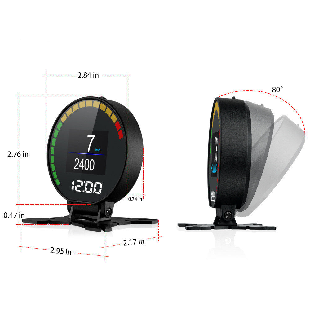 Car OBD Smart Digital Meter HUD P15 Auxiliary Instrument Speedometer Head-Up Instrument