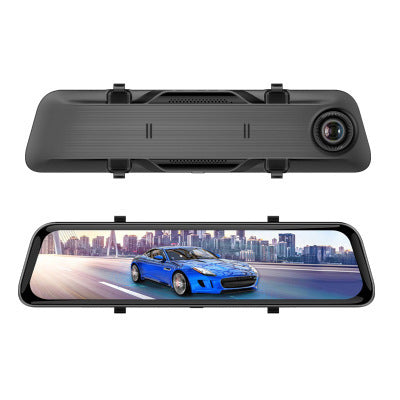 Streaming Media Car DVR Enregistrement en boucle Objectif avant et arrière 1080P2K Écran LCD 12 pouces Vision nocturne noire Écran tactile complet