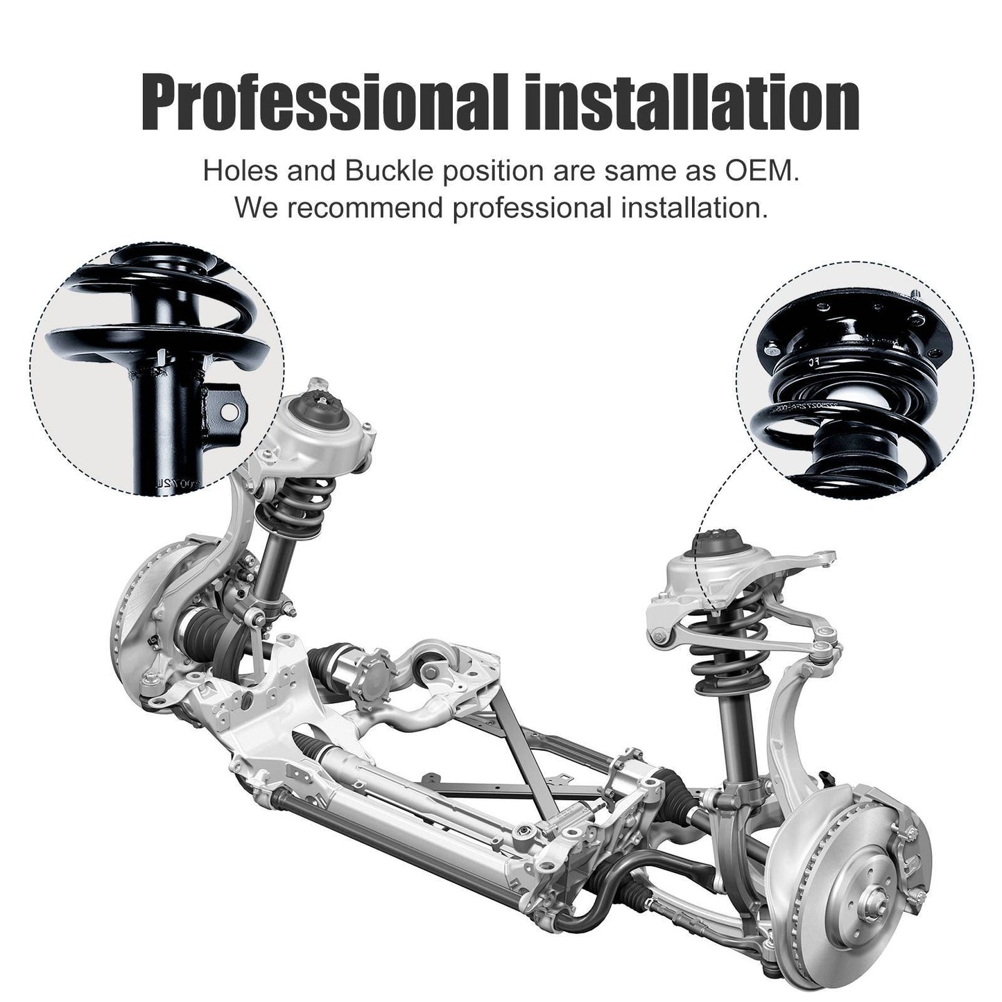 Set 2 Front Struts Shocks Coil Springs For 2003-2008 Matrix Pontiac Vibe