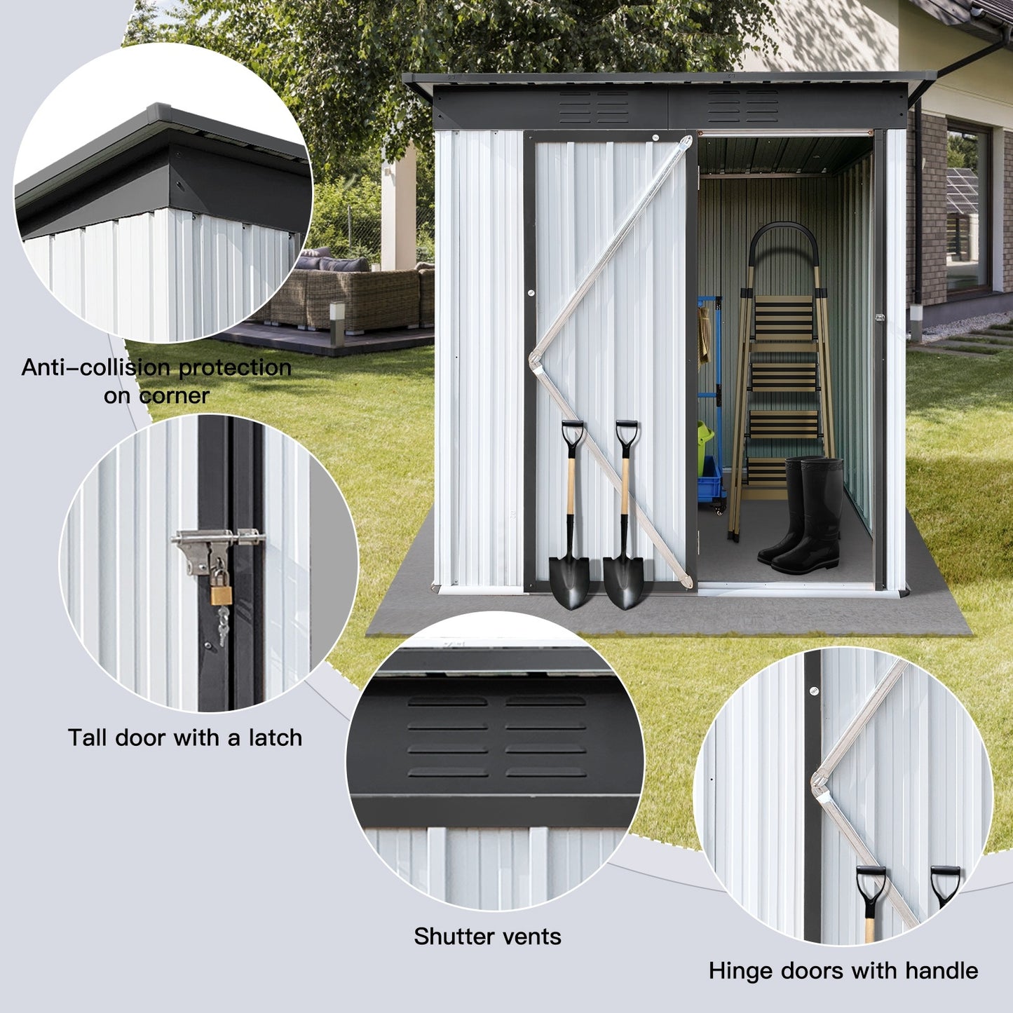 Carport, 10X20 Heavy Duty Portable Carport Garage Tent For Outdoor Storage Shelter White