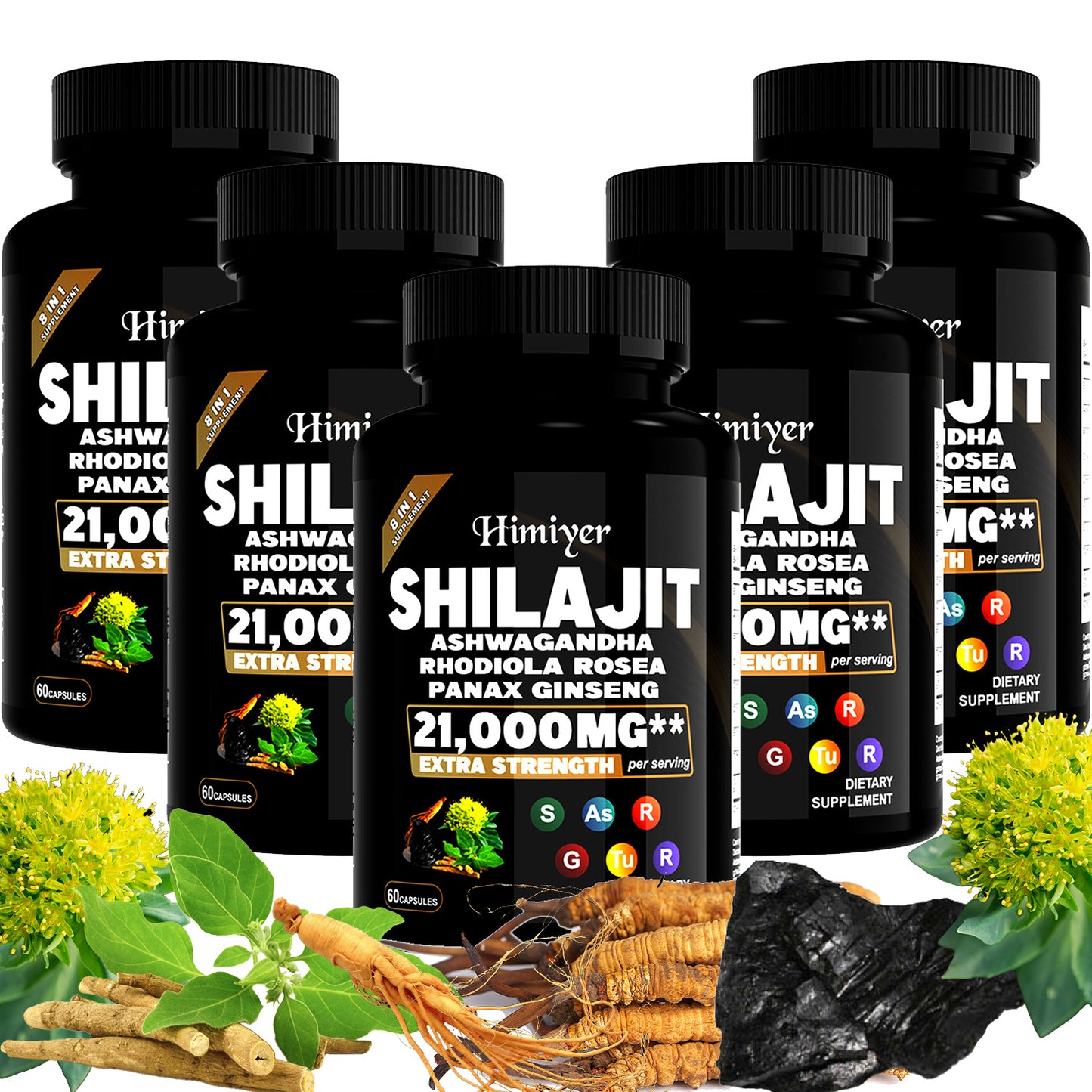 SHILAJIT ASHWAGANDHARHODIOLA ROSEAPANAX GINSENG21,000MG