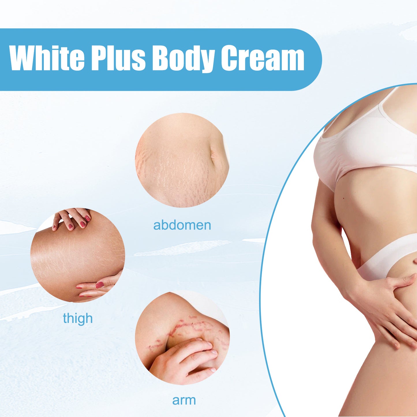 EELHOE White Plus Body Cream, Collagen Firming And Moisturizing Skin Lines Moisturizing And Rejuvenating Maintenance Cream