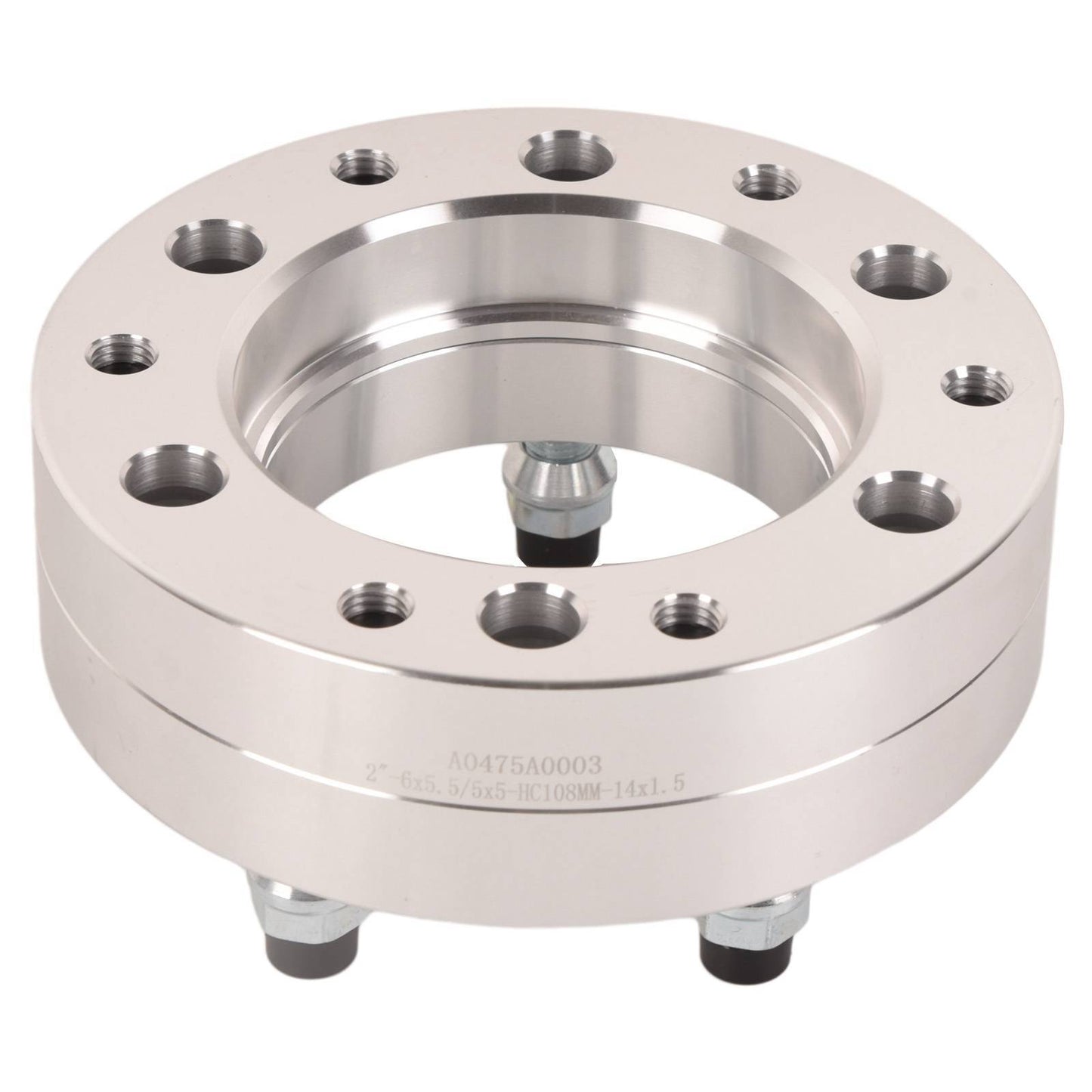 4x 6x5.5 To 5x5 Wheel Adapters 2'' Use 5 Lug Wheels On 6 Lug Trucks M14x1.5