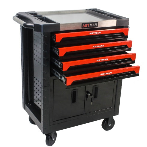 REMOVABLE 4 DRAWERS TOOL CART WITH LOCK