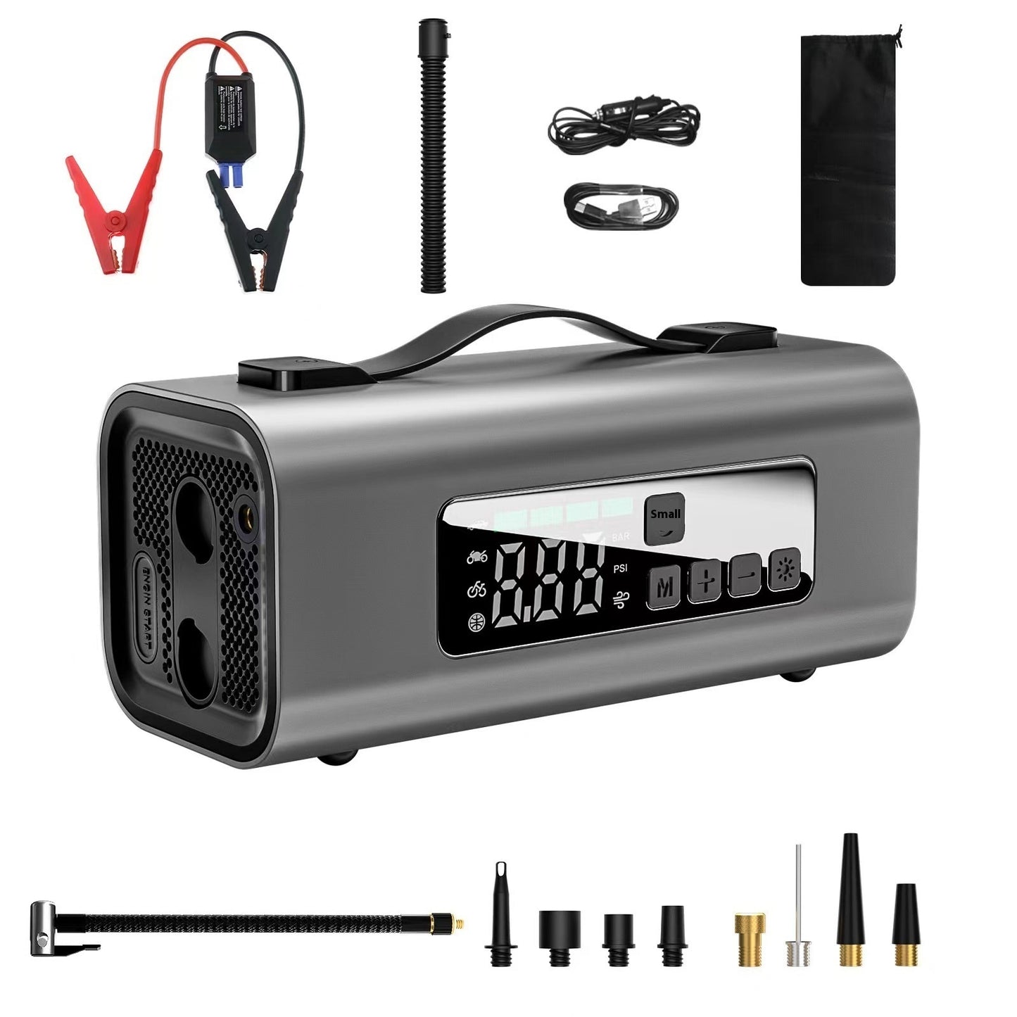 Bloc d'alimentation de démarrage pneumatique pour véhicule 12 V portable