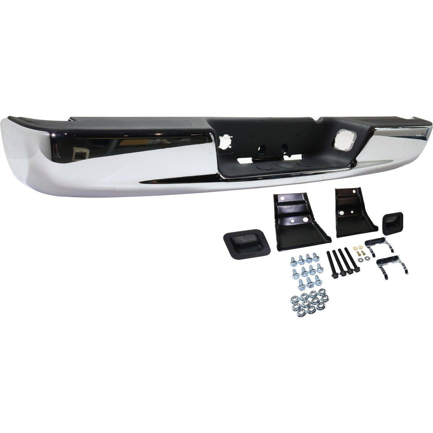 Step Bumper Assembly For 2002-2008 Dodge Ram 1500 Chrome With Mounting Bracket