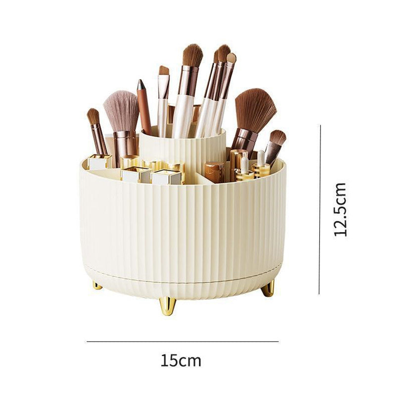 360 Degree Rotating Makeup Brush Holder Cosmetic Brush Holder Large Capacity Lipstick Makeup Brush Pen Eyebrow Pen Jewelry Container