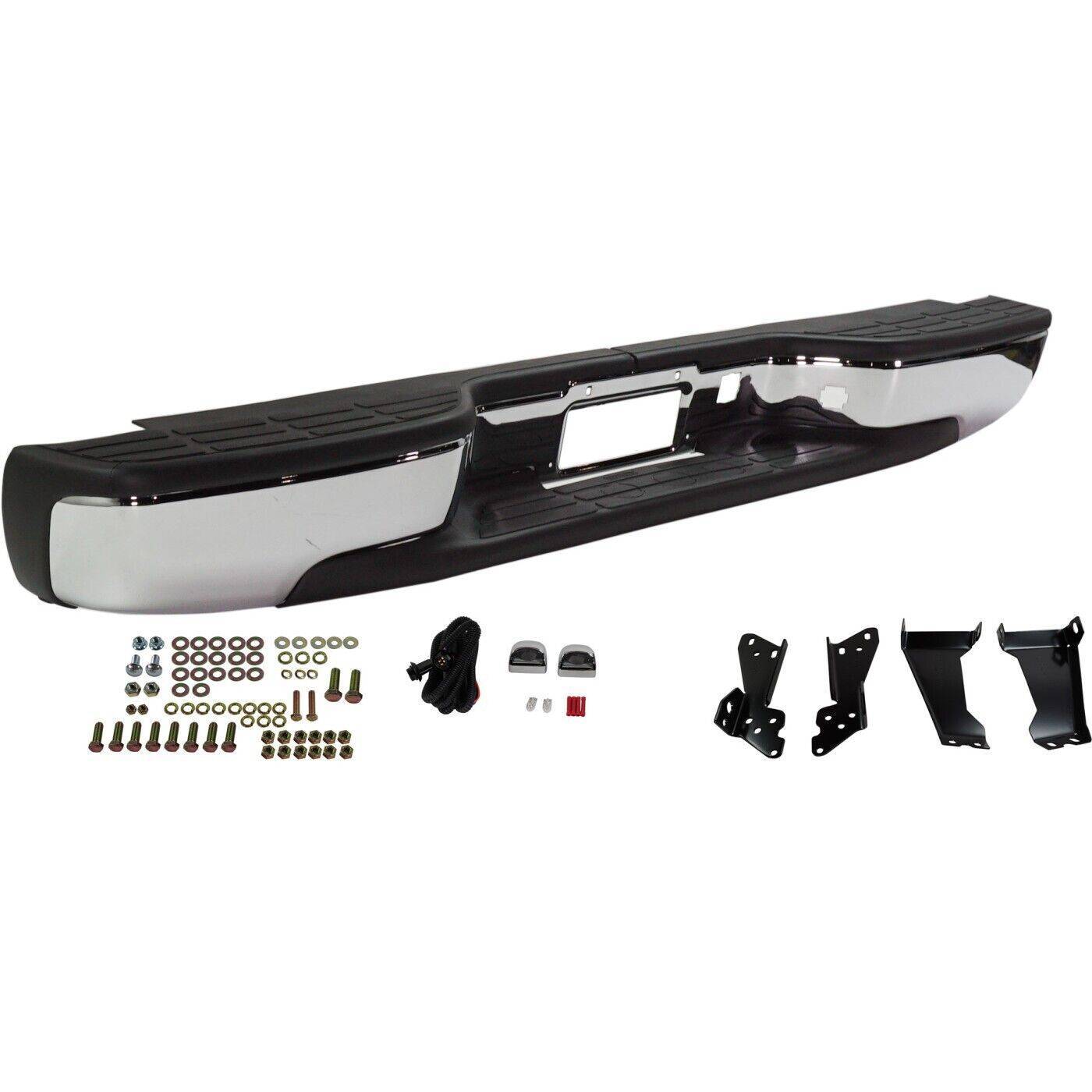 Rear Step Bumper For 1999-2006 Chevrolet Silverado 1500 GMC Sierra 1500 Chrome