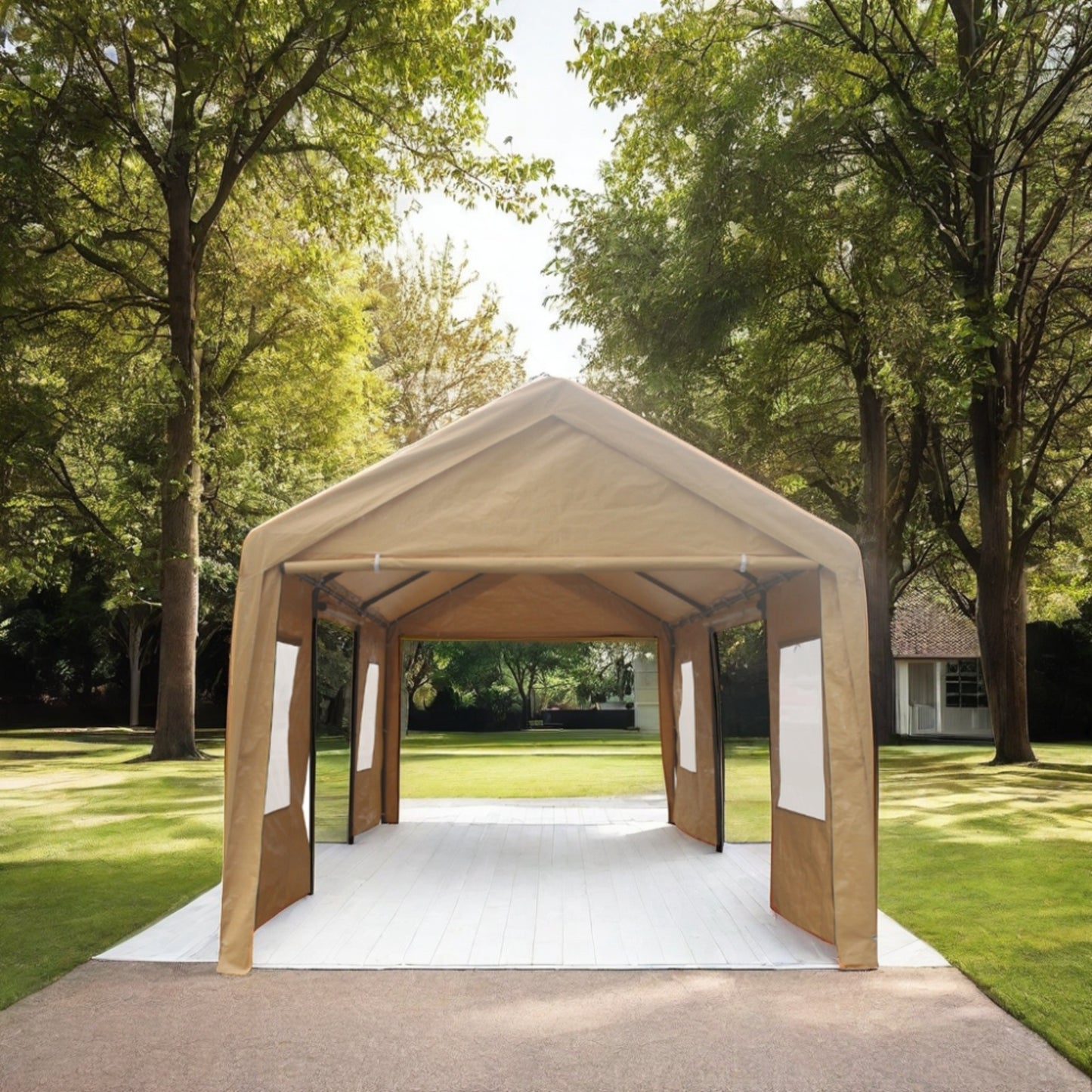 12x20ft Heavy Duty Outdoor Portable Garage Ventilated Canopy Carports