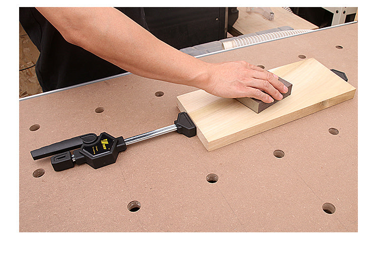 Desktop woodworking quick clip