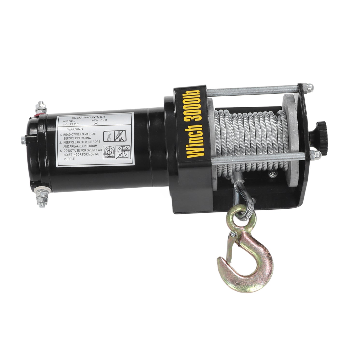 Electric Winch Kit 24V with Remote Steel Cable Mini Bracket 3000lbs for ATV UTV Accessories