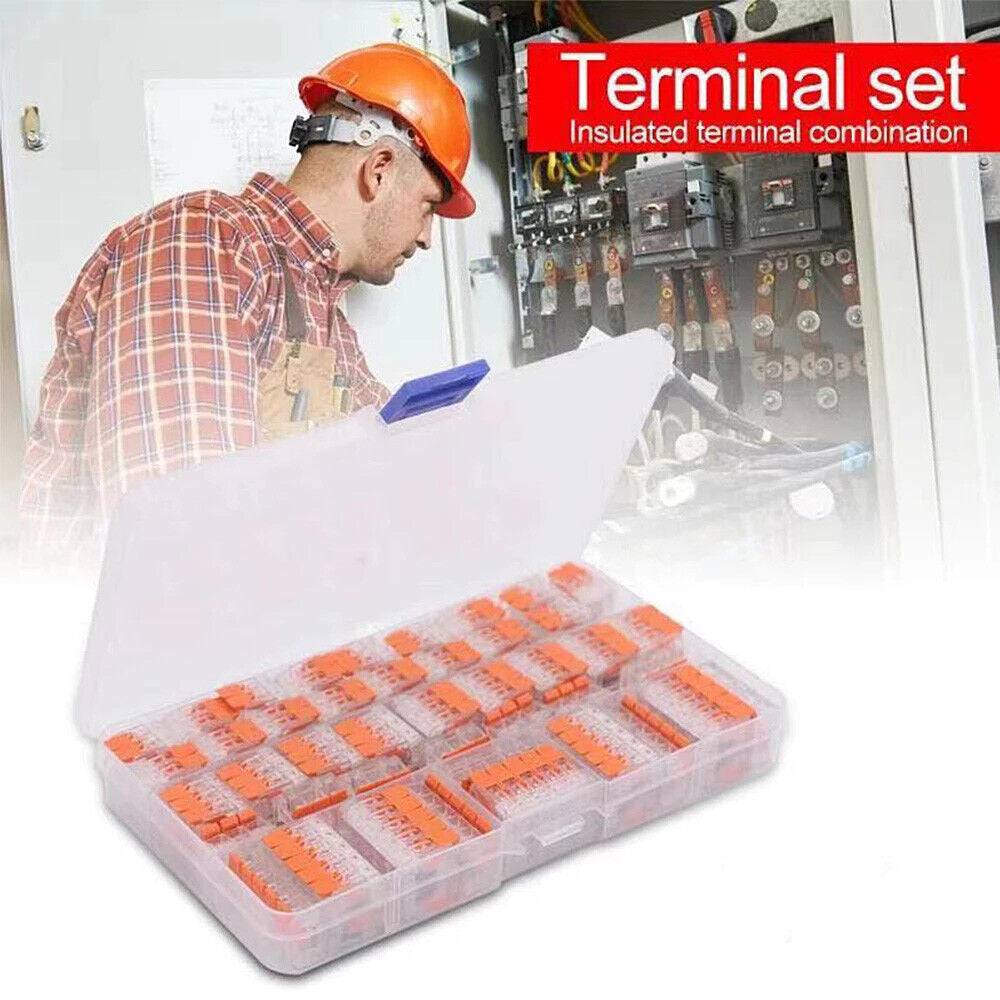95x For Wago 221 Electrical Connectors Wire Block Clamp Terminal Cable Reusable-