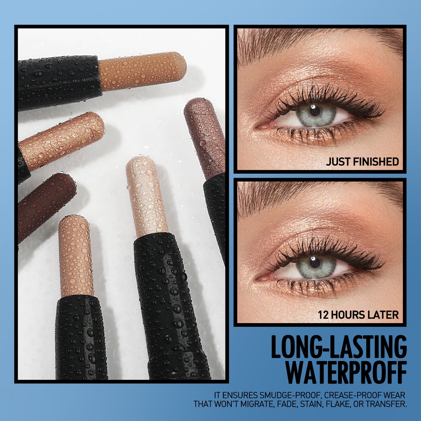 Double-headed Eye Shadow Stick Eye Makeup Pearlescent Waterproof Non-smudge Brightening Highlight Eye Shadow Stick