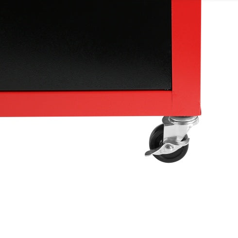 Rolling Garage Workshop Tool Organizer Detachable 3 Drawer Tool Chest With Large Storage Cabinet And Adjustable Shelf