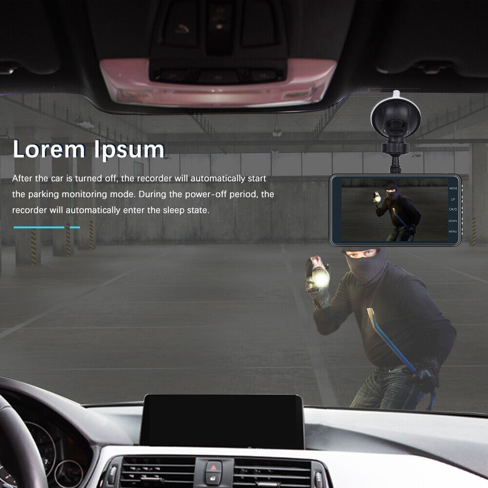 Car Camera Recorder Dual Front And Rear HD 1080P Dash Cam Night Vision