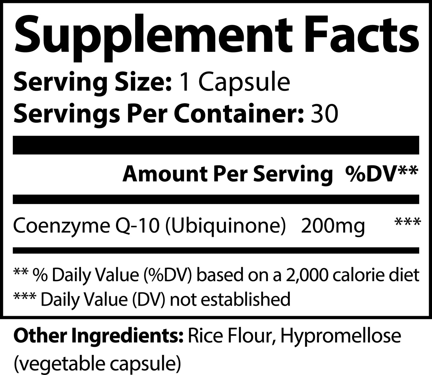 CoQ10 UBIQUINONE 30 CAPSULES