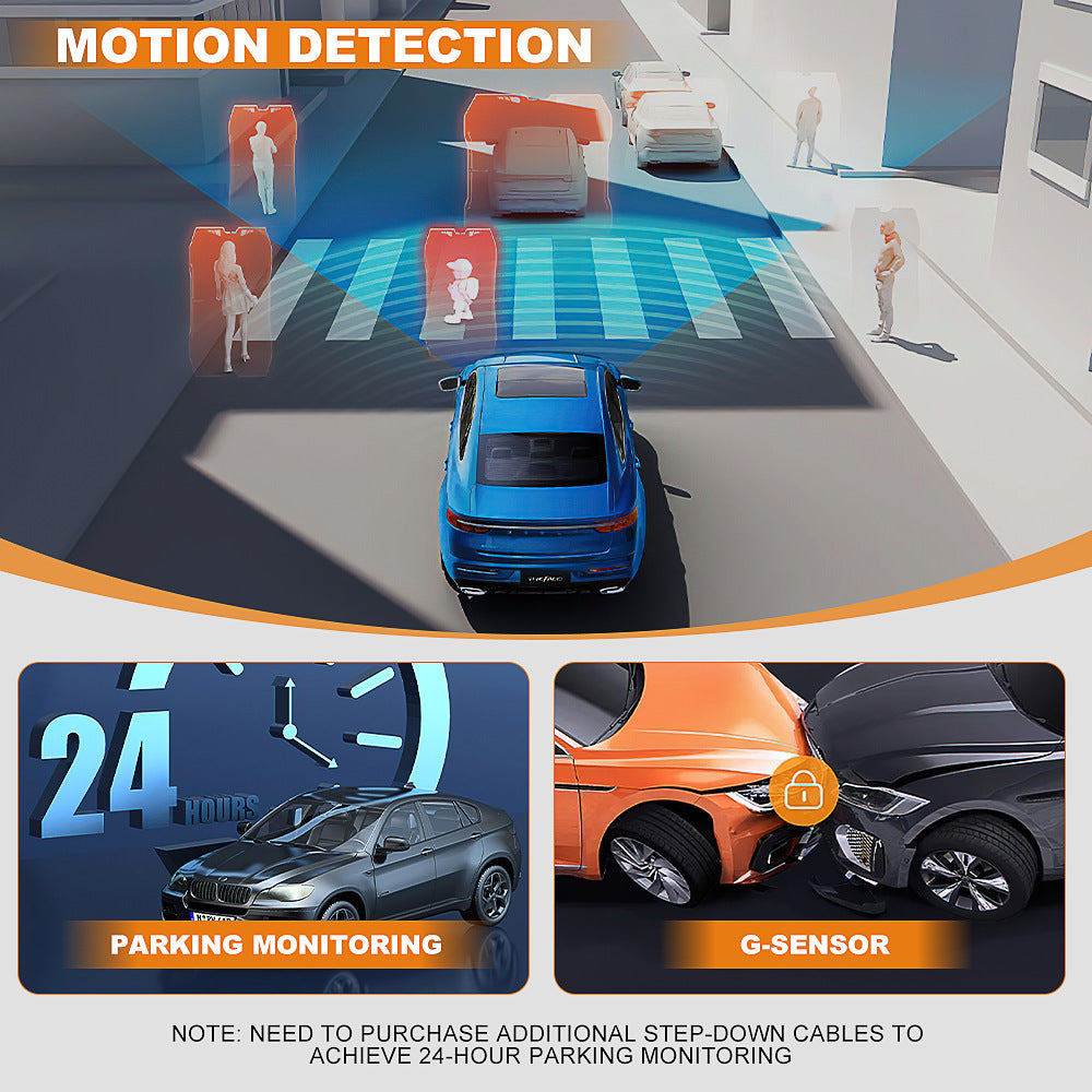 Front And Rear Double Record Tachograph 4K HD
