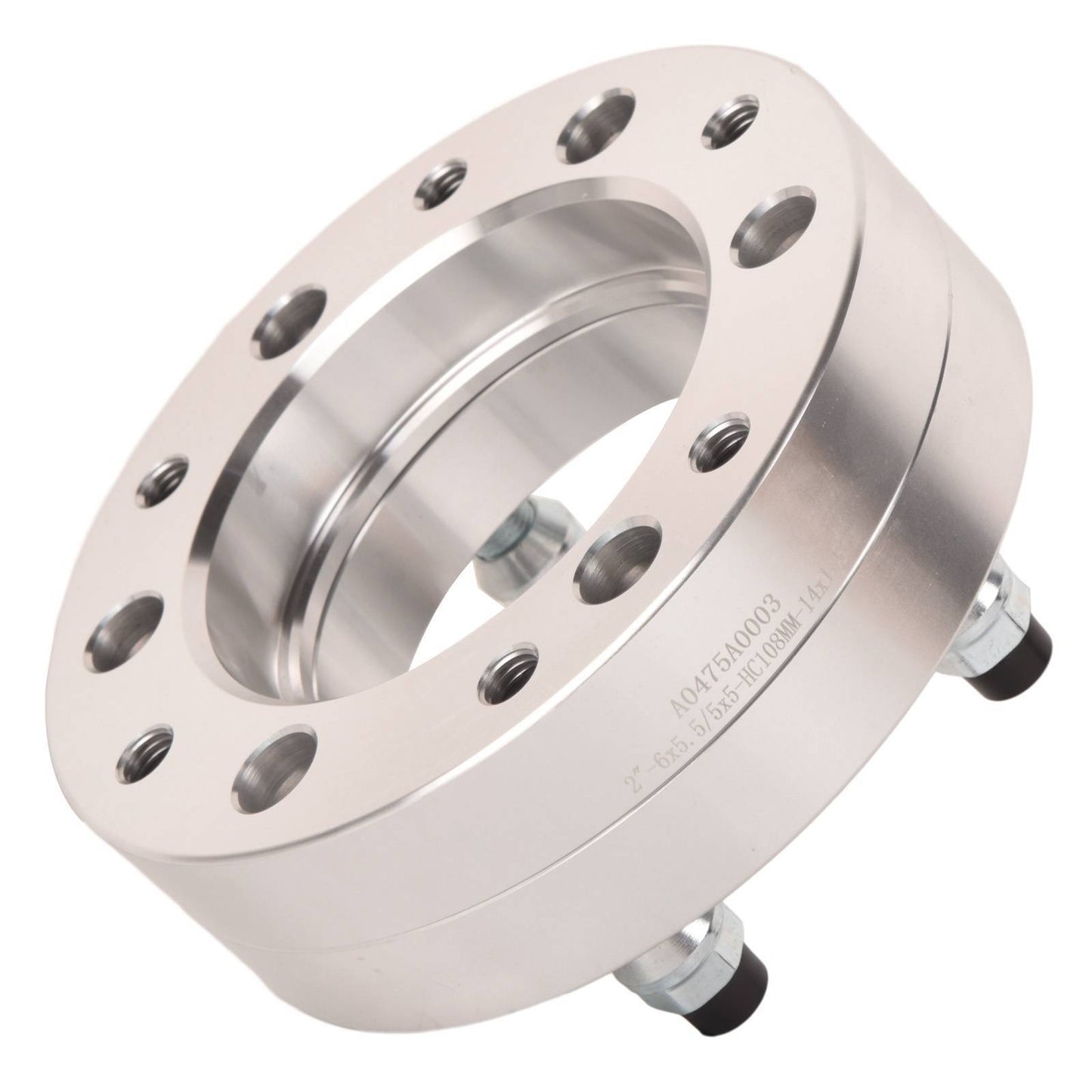 4x 6x5.5 To 5x5 Wheel Adapters 2'' Use 5 Lug Wheels On 6 Lug Trucks M14x1.5