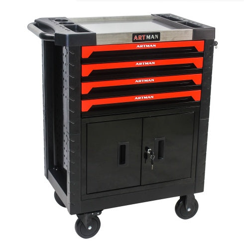 REMOVABLE 4 DRAWERS TOOL CART WITH LOCK