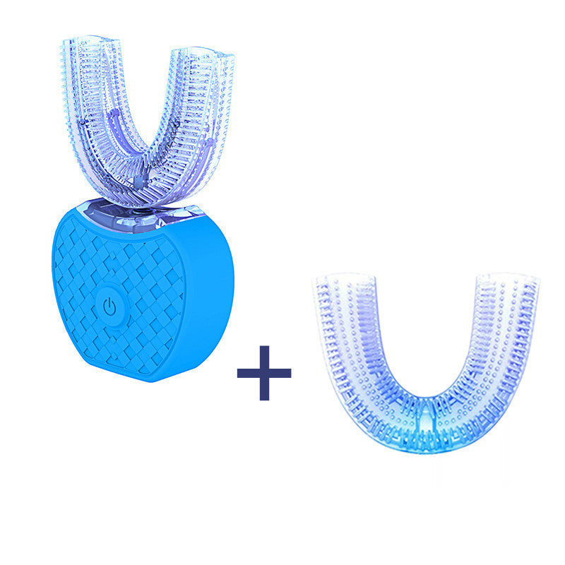 Brosse à dents électrique automatique intelligente à 360 degrés Brosse à dents de type U étanche Blanchiment de la lumière bleue Chargement USB