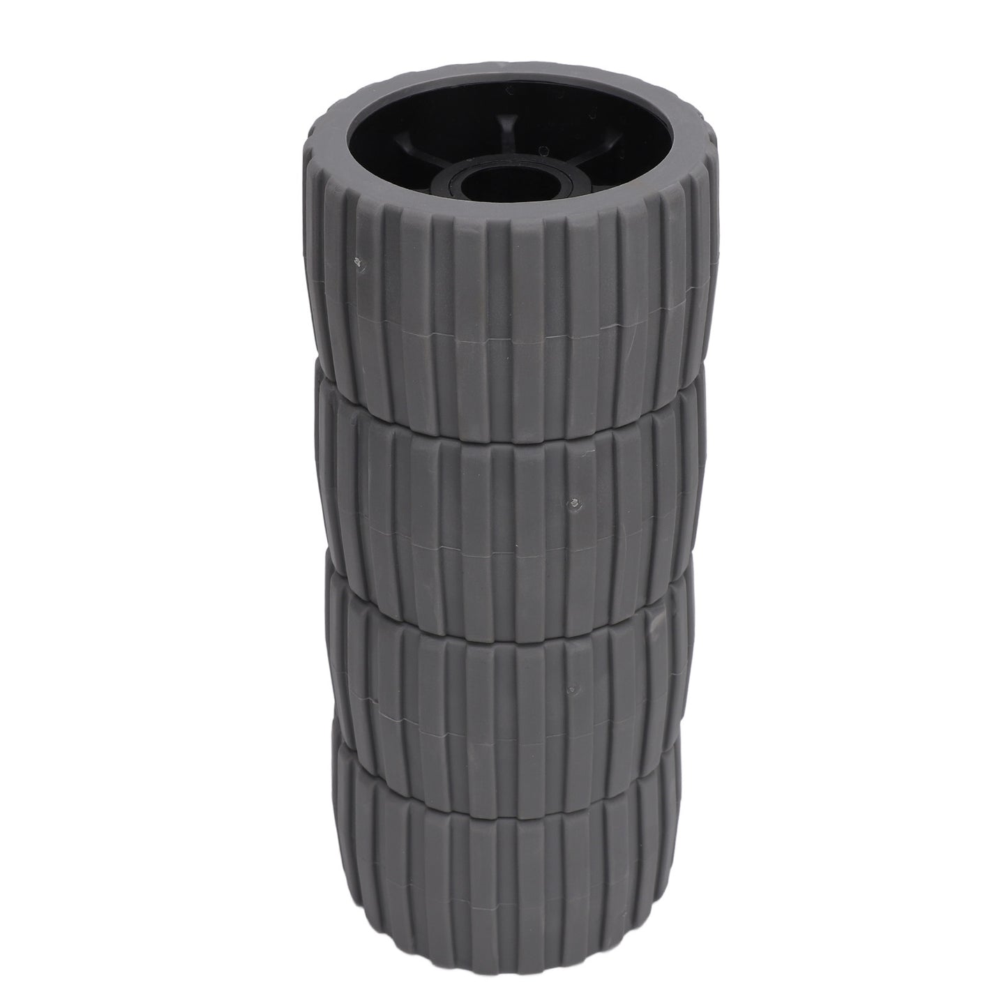 4PCS Trailer Wobble Rollers High Temp Resistant Poly Ribbed Wobble Roller for Boats Trailers 125 X 73 X 30mm Gray