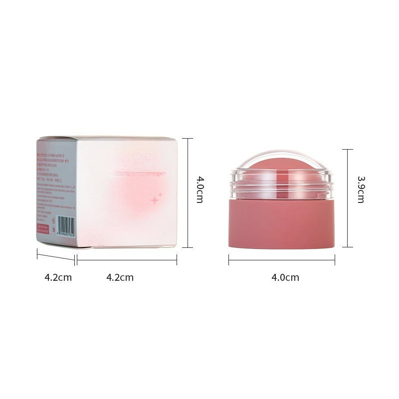 Round Blush Cream For Women's Single-color Nude Makeup, With Long-lasting Color, Natural Matte Finish And Enhanced Complexion