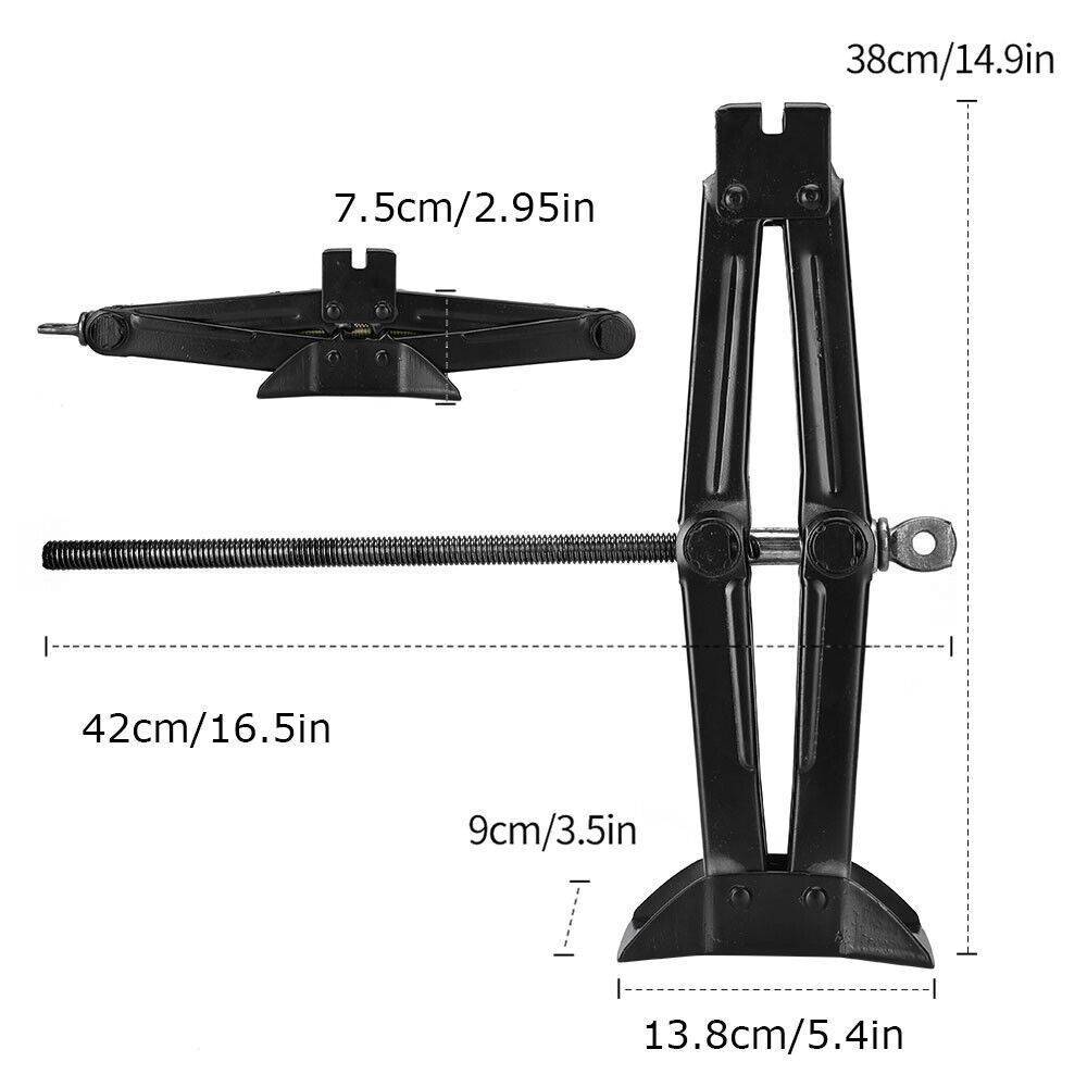 2 Ton Scissor Jack Car Van Wind Up Tyre Lift Handle Emergency Reparing Tool Kit