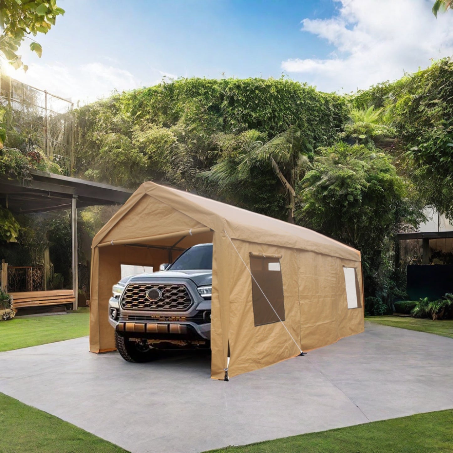 12x20ft Heavy Duty Outdoor Portable Garage Ventilated Canopy Carports