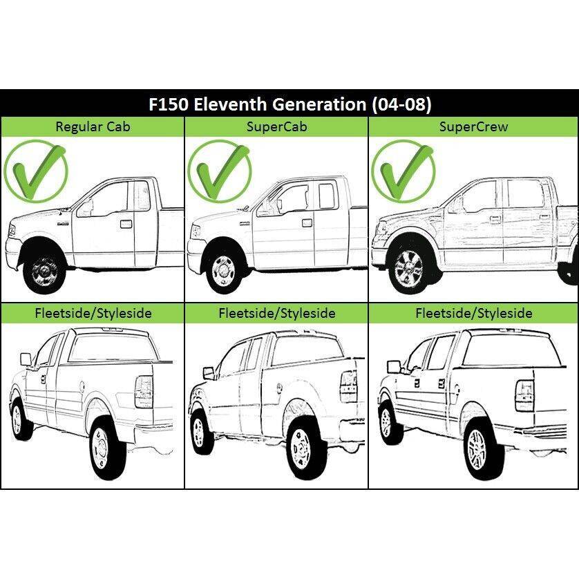 Rear Step Bumper For 2005-2008 Ford F-150 06-08 Lincoln Mark LT Fleetside Steel