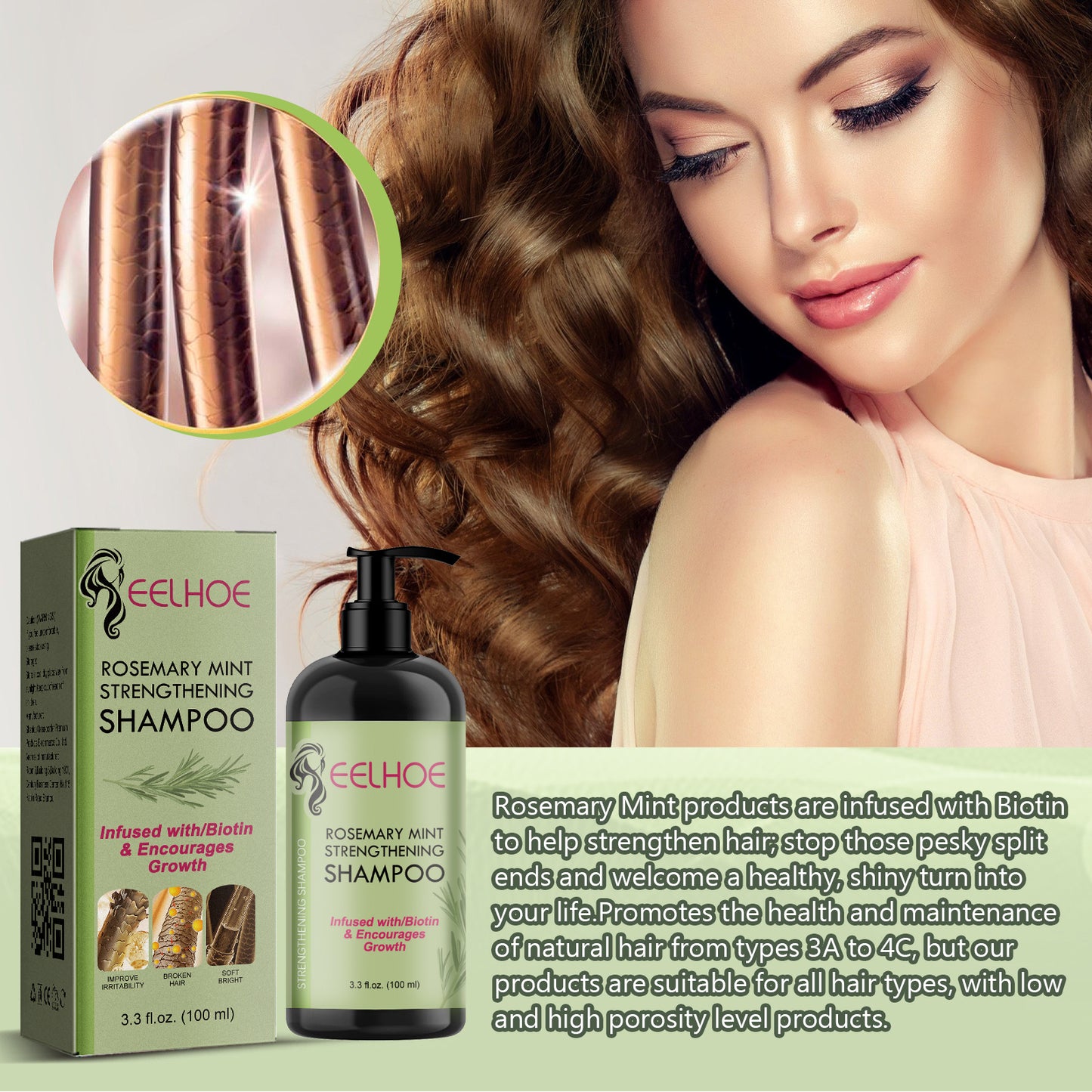 EELHOE Hair Enrichment Moisturizes Hair Repair Hair Root Thickening Hairline Strengthening Hair Treatment