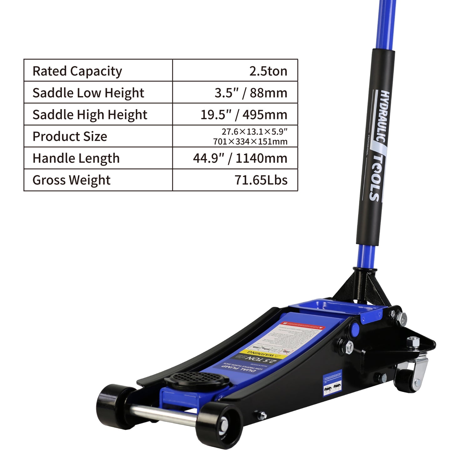 2.5 Ton Low Profile Floor Jack Hydraulic Floor Jack Lifting Range 3.5 Inch-19.5 Inch Unusable Platform - Weifel-Temu