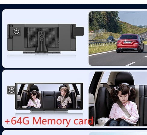 3 Camera CarPlay Driving Recorder Split Screen