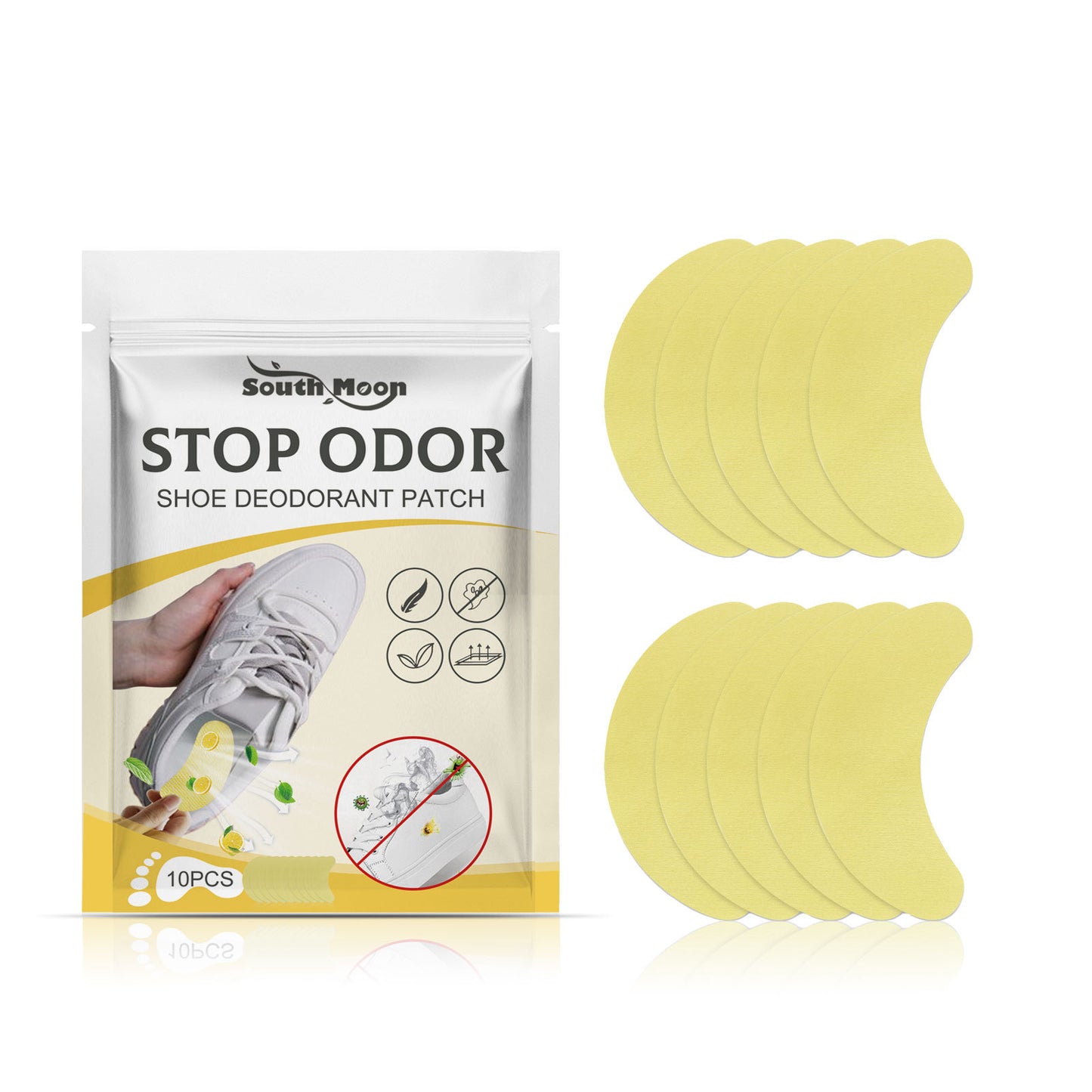 South Moon Shoe Deodorizing Sticker, Shoe Deodorizing, Odor Absorbing, Foot Sweat Absorbing Insole