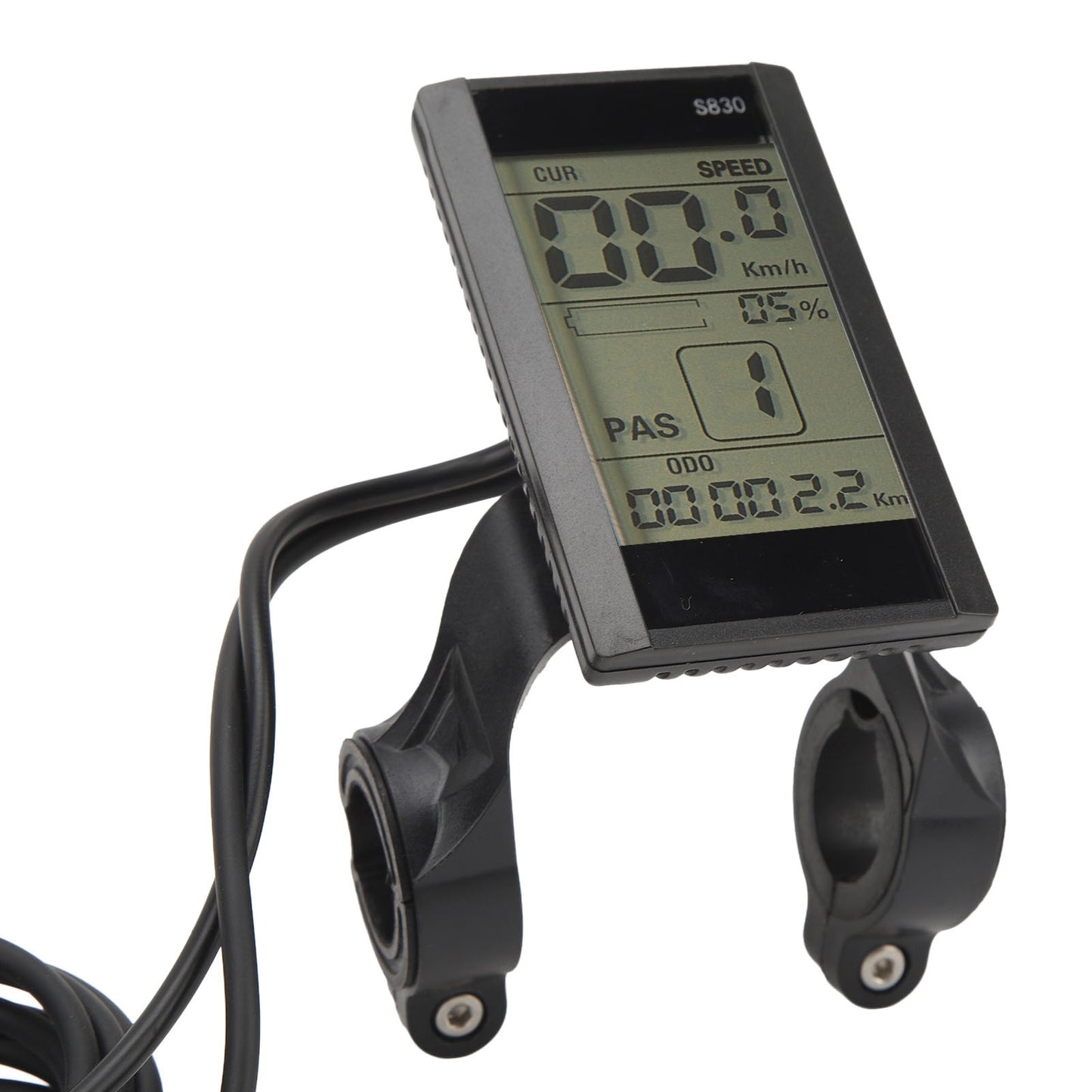 Electric Bike LCD Display Meter 24V 36V 48V Waterproof Multifunctional 22.2mm S830 LCD Display for Modification Accessories