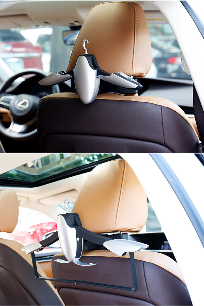 Car mounted coat hanger
