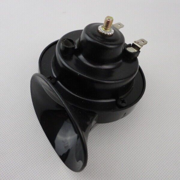DC12V Car Horn Loud Dual-Tone Electric Snail Horn 110 DB For Car Vehicle Black