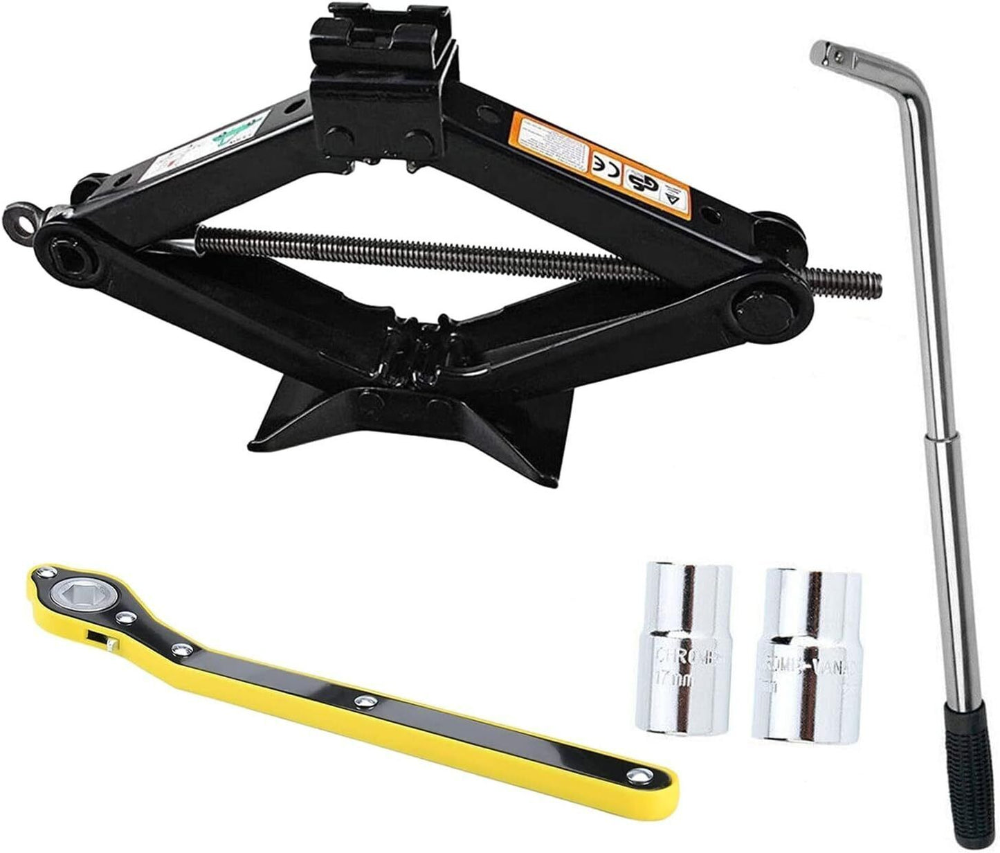 Scissor Jack For Car, 2 Ton Car Jack Kit - Tire Jack,Smart Mechanism With