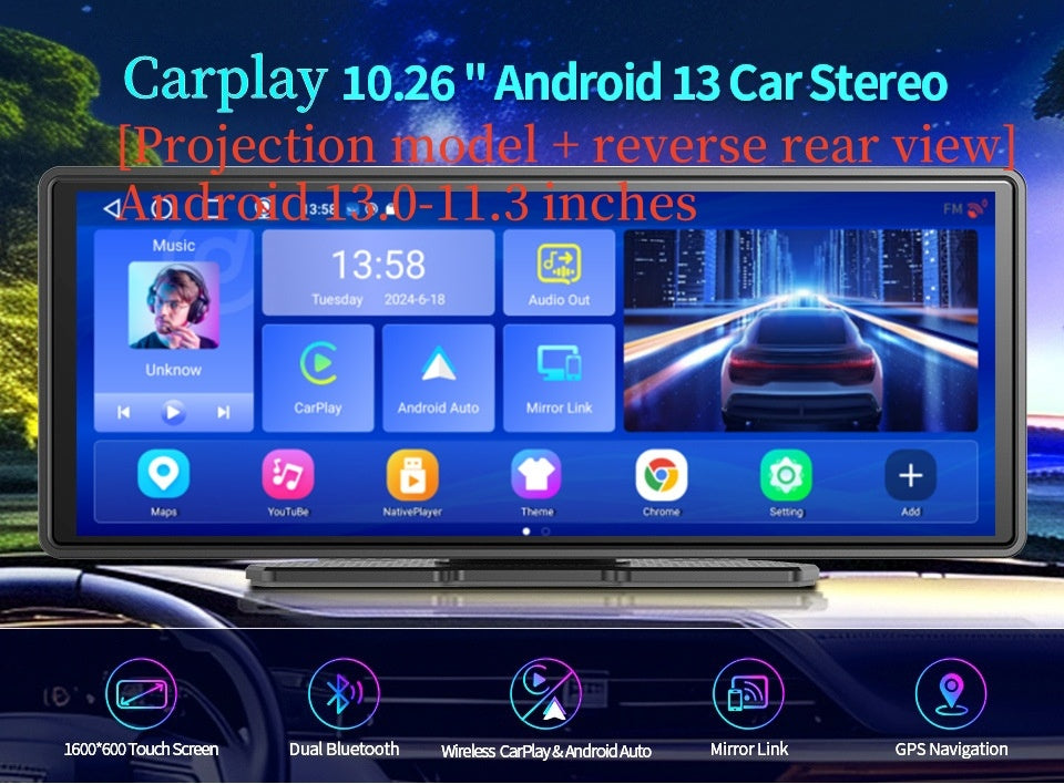 Reverse Rearview AUX Navigation Portable Car Recorder