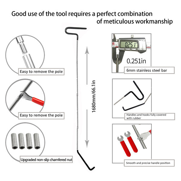 Stainless Steel Car Emergency Key Hook Tool Hook Handle Purple Warp 18 Piece Set Wedge Airbag Wrench Combination Tool
