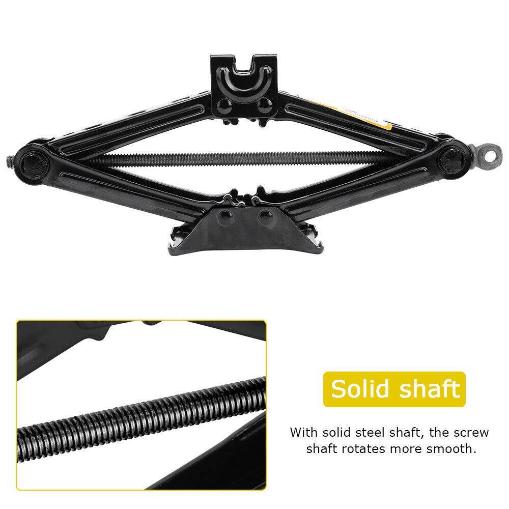2 Ton Scissor Jack Car Van Wind Up Tyre Lift Handle Emergency Reparing Tool Kit