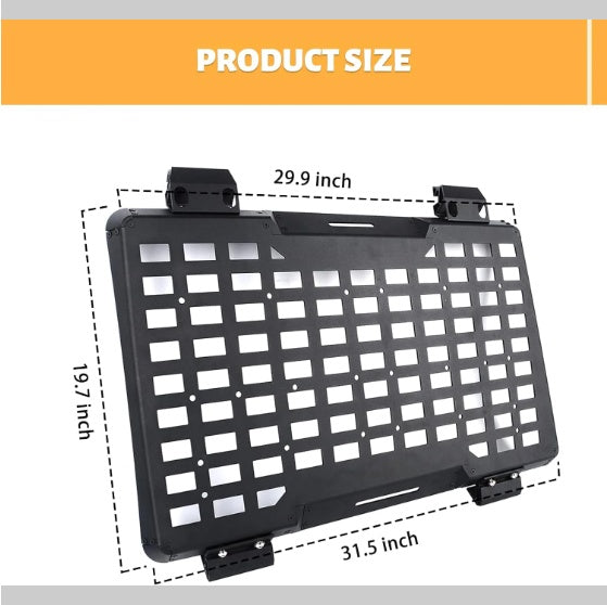 Rear Window Molle Panel Modular Storage Panel System Rear Window Protective Decoration For 2018-2023 Wrangler JL 4 Doors, Right Side